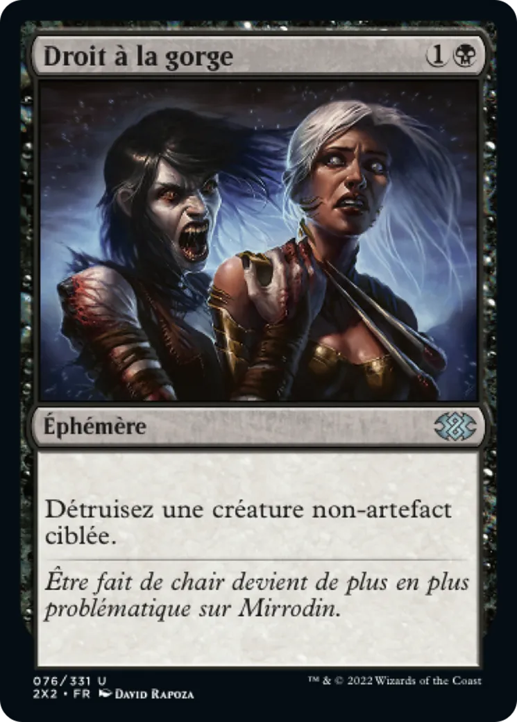 Droit à la gorge — Double Masters 2022 — Magic: The Gathering