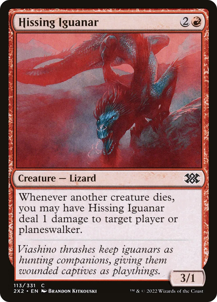 Hissing Iguanar — Double Masters 2022 — Magic: The Gathering