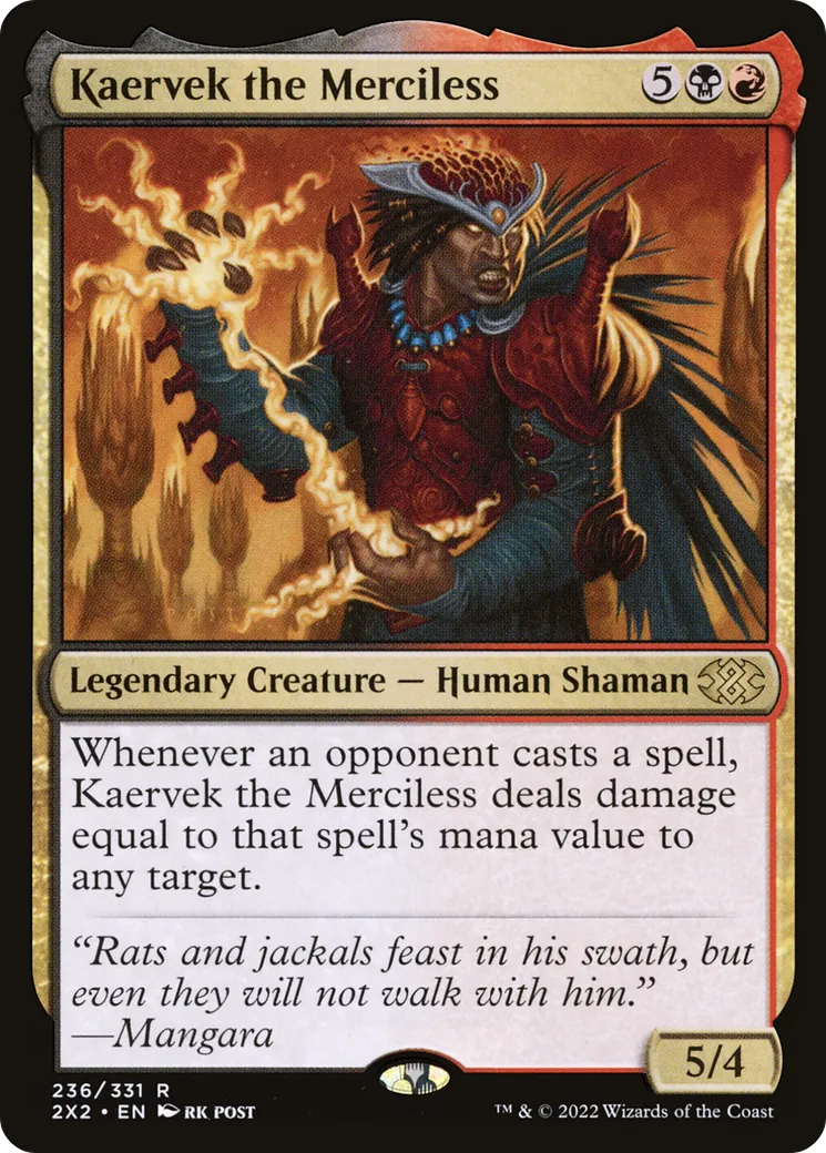 Kaervek the Merciless — Double Masters 2022 — Magic: The Gathering