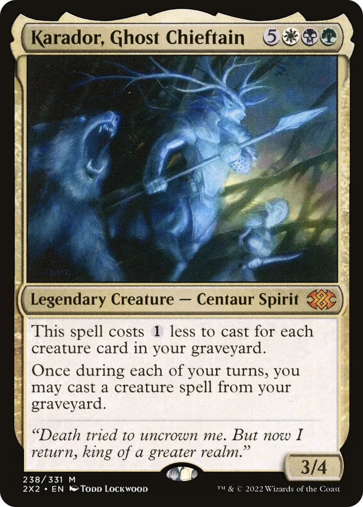 Karador, Ghost Chieftain — Double Masters 2022 — Magic: The Gathering