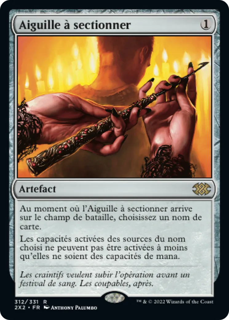 Aiguille à sectionner — Double Masters 2022 — Magic: The Gathering