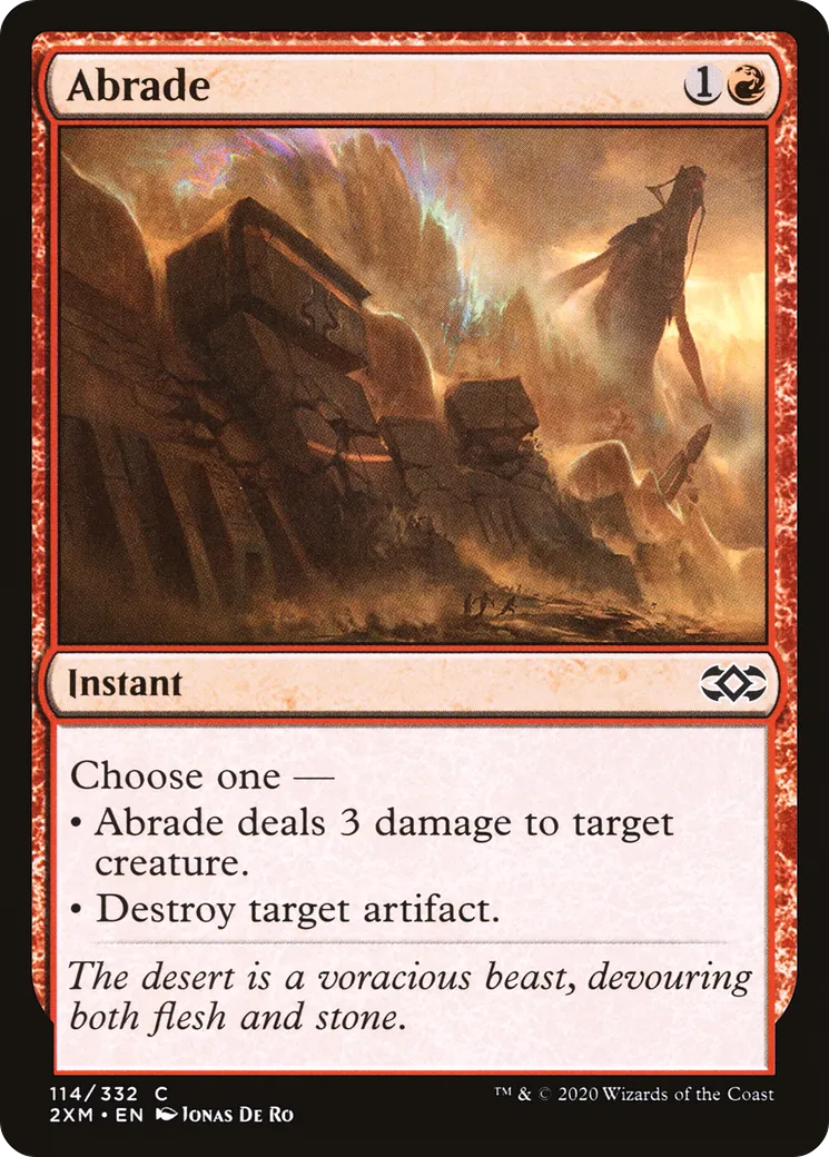 Abrade from Double Masters - Magic: The Gathering