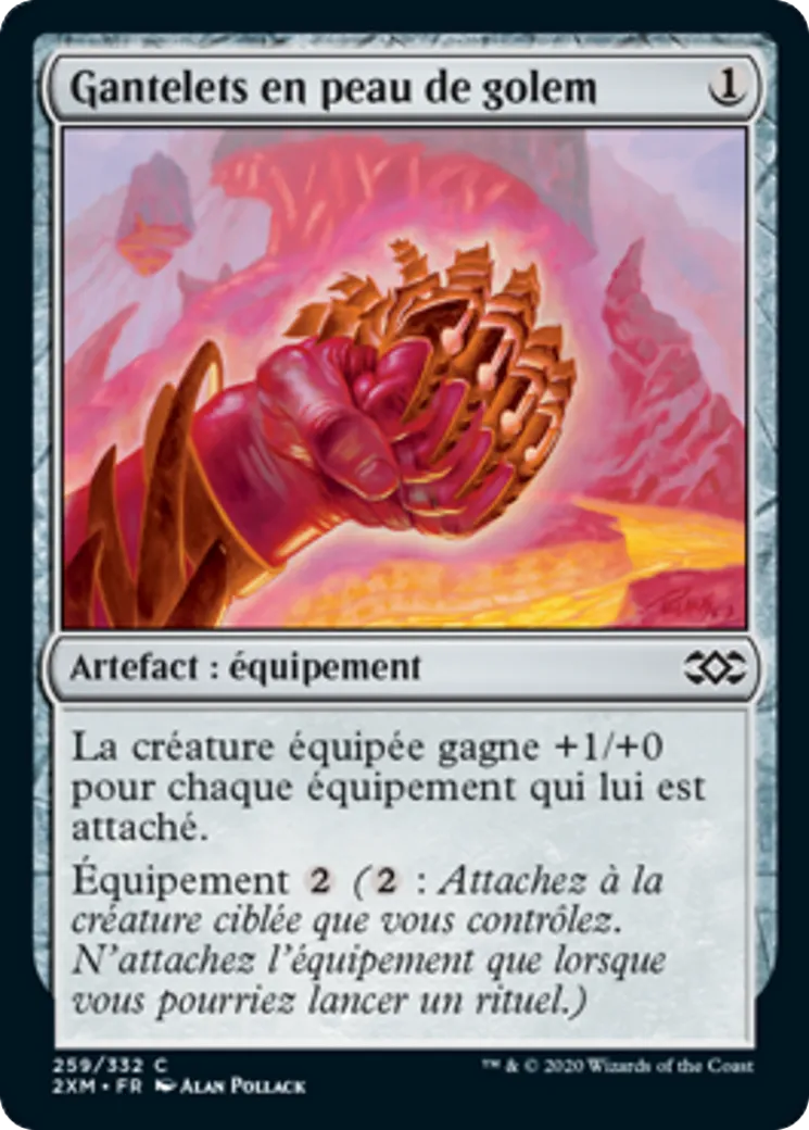 Gantelets en peau de golem — Double Masters — Magic: The Gathering