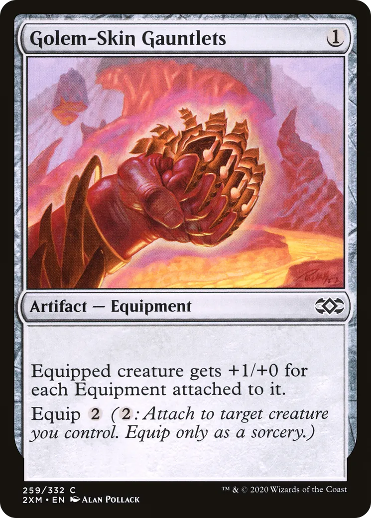 Golem-Skin Gauntlets — Double Masters — Magic: The Gathering