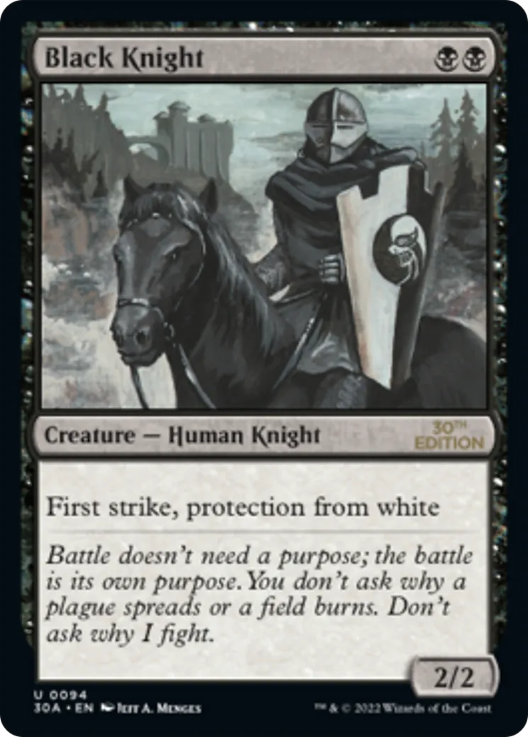 Chevalier noir — 30th Anniversary Edition — Magic: The Gathering