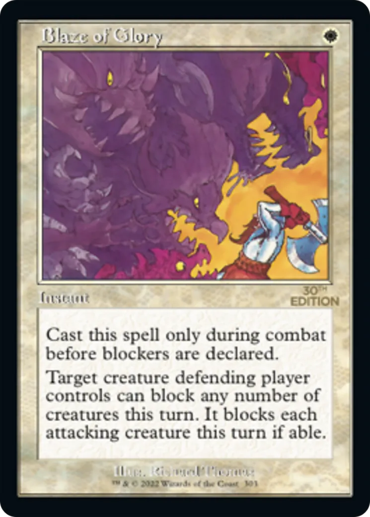 Blaze of Glory — 30th Anniversary Edition — Magic: The Gathering