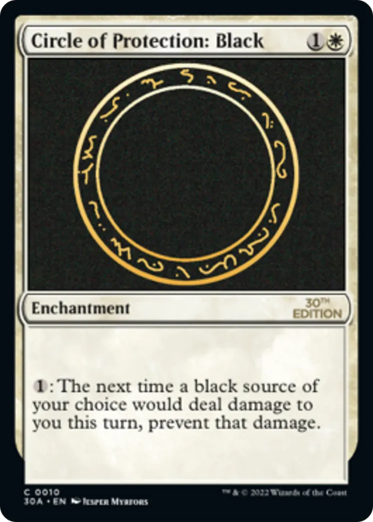 Circle of Protection: Black — 30th Anniversary Edition — Magic: The Gathering