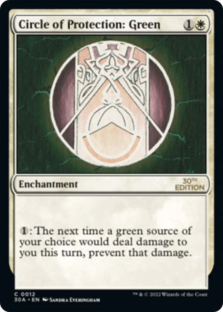 Circle of Protection: Green from 30th Anniversary Edition - Magic: The Gathering