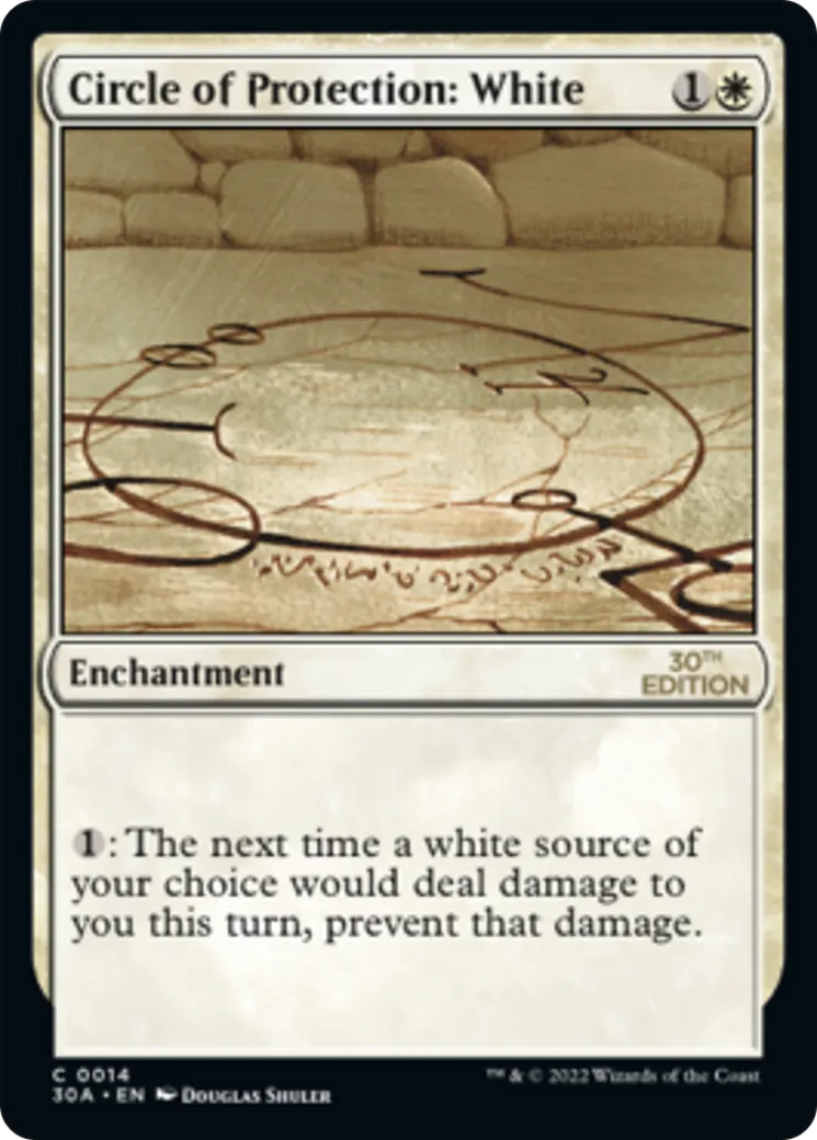 Circle of Protection: White from 30th Anniversary Edition - Magic: The Gathering