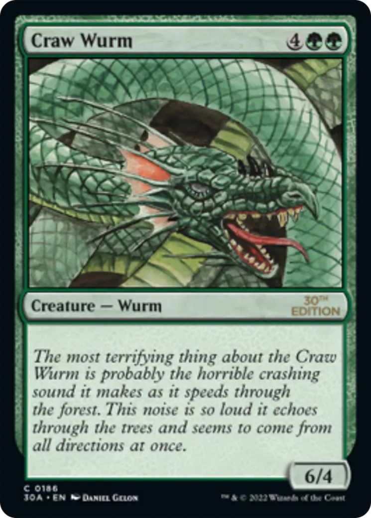 Craw Wurm — 30th Anniversary Edition — Magic: The Gathering