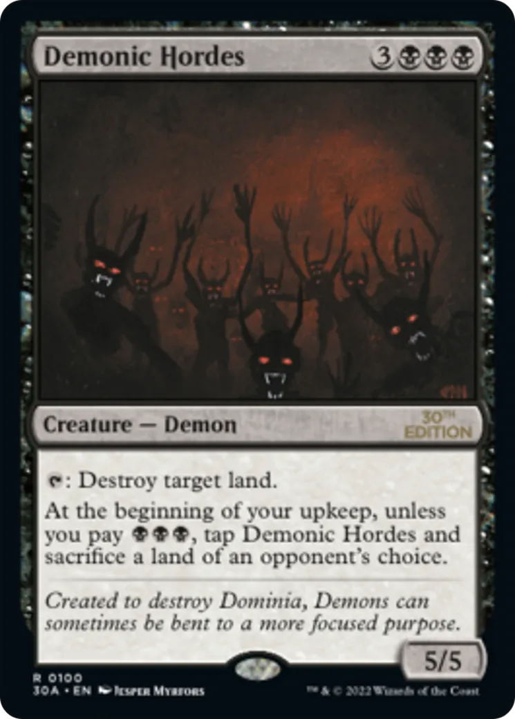 Hordes démoniaques — 30th Anniversary Edition — Magic: The Gathering