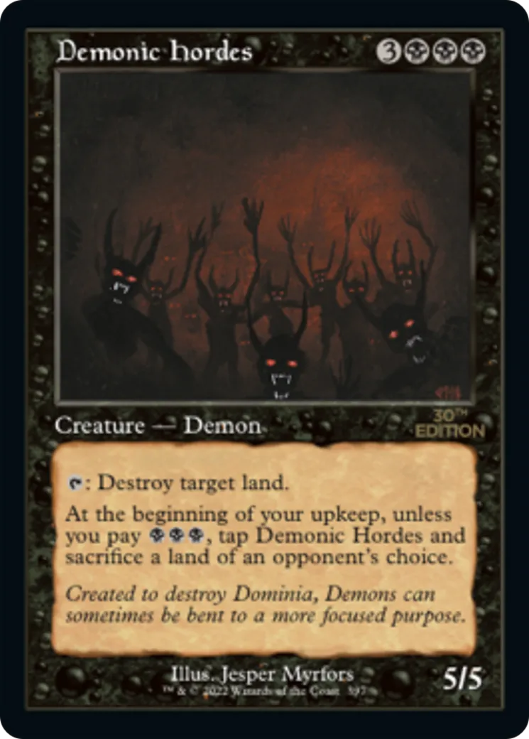 Hordes démoniaques — 30th Anniversary Edition — Magic: The Gathering
