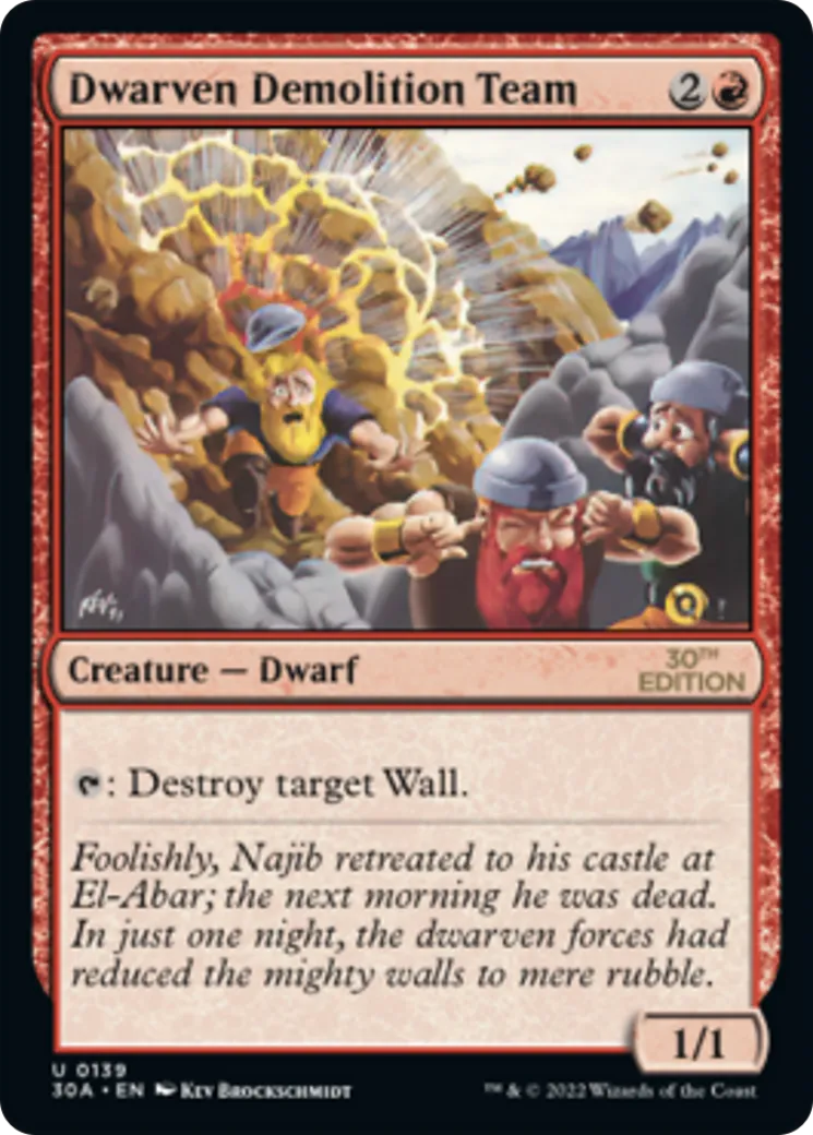 Dwarven Demolition Team — 30th Anniversary Edition — Magic: The Gathering