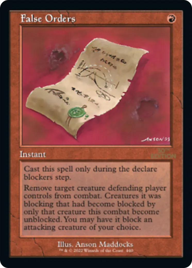 False Orders — 30th Anniversary Edition — Magic: The Gathering