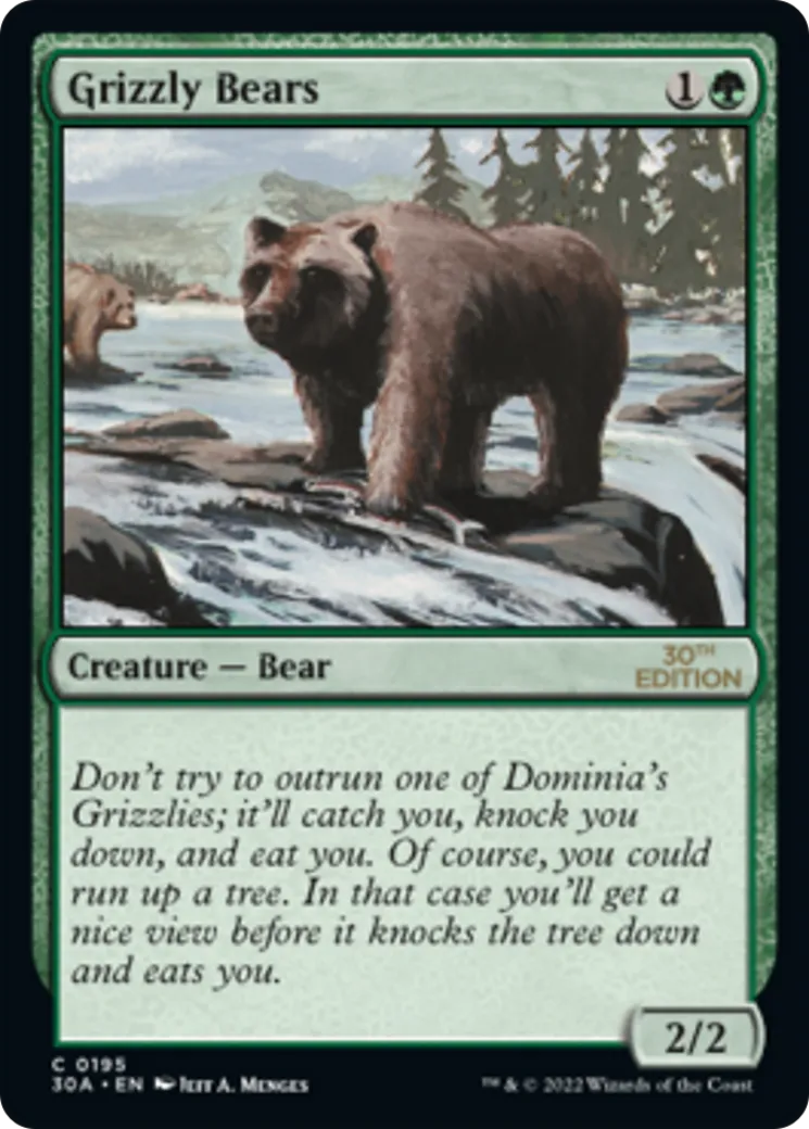 Grizzly Bears — 30th Anniversary Edition — Magic: The Gathering