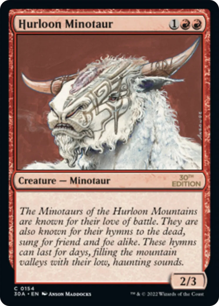 Hurloon Minotaur — 30th Anniversary Edition — Magic: The Gathering