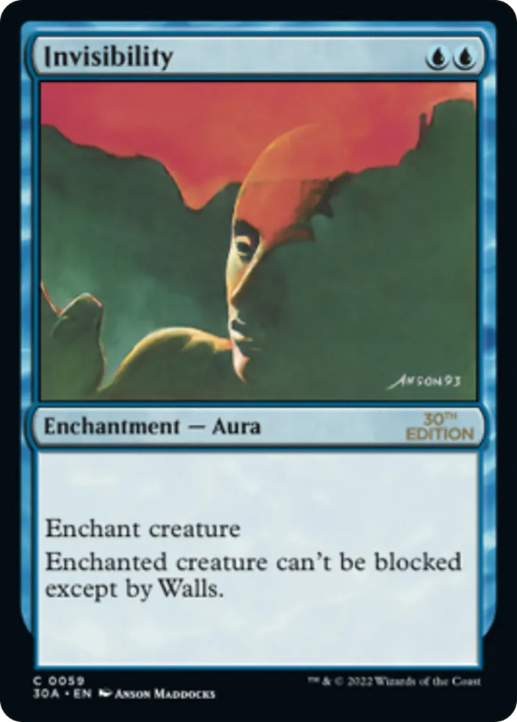 Invisibility — 30th Anniversary Edition — Magic: The Gathering