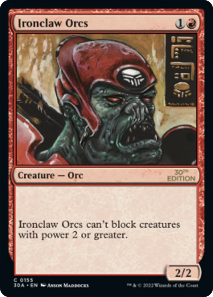 Ironclaw Orcs — 30th Anniversary Edition — Magic: The Gathering