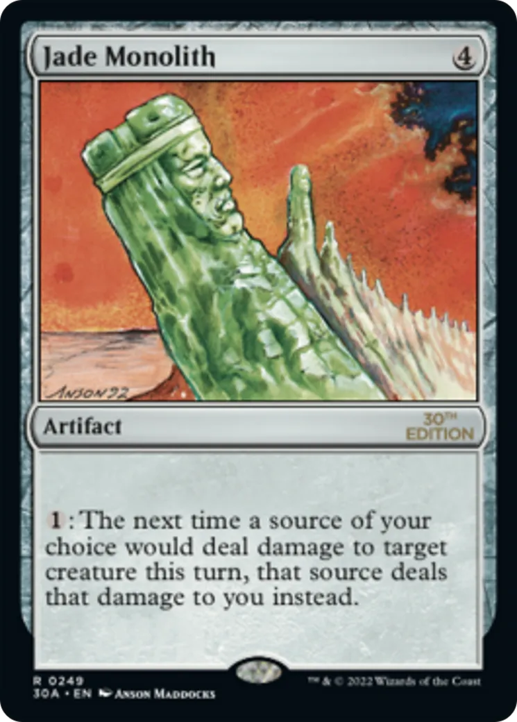 Jade Monolith — 30th Anniversary Edition — Magic: The Gathering