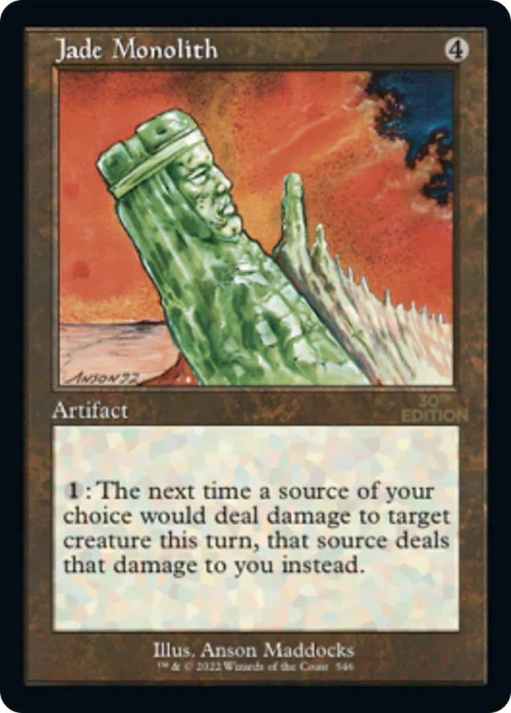 Jade Monolith — 30th Anniversary Edition — Magic: The Gathering