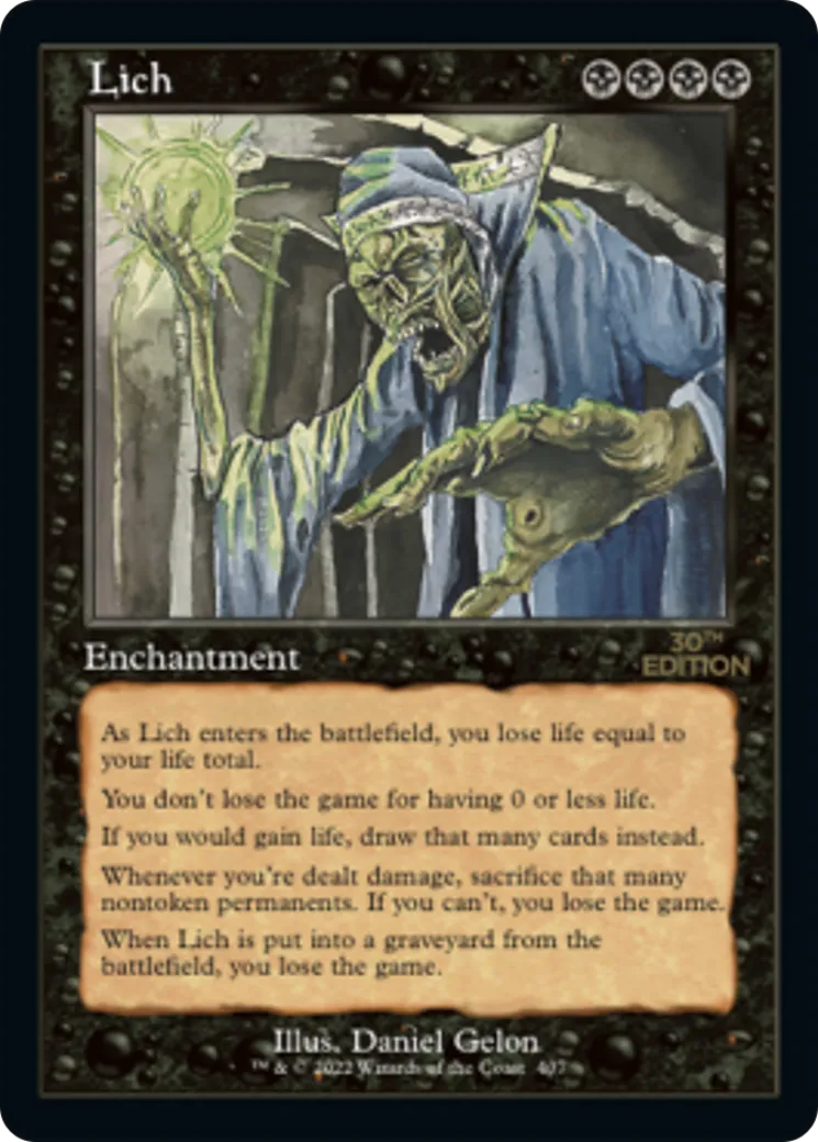 Lich — 30th Anniversary Edition — Magic: The Gathering
