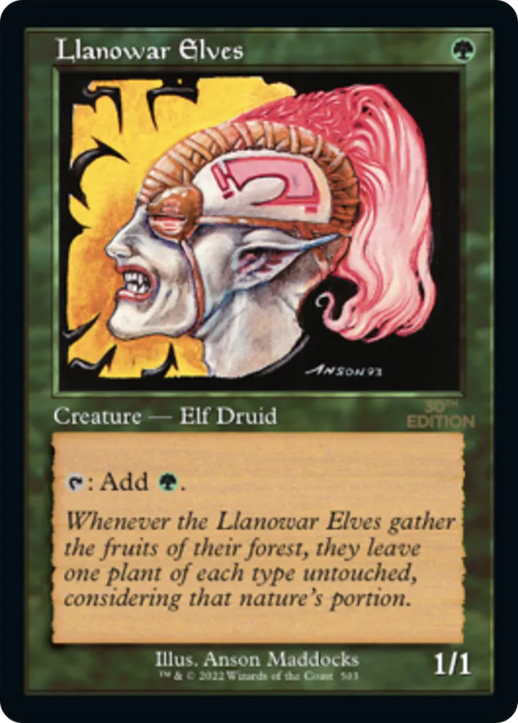 Llanowar Elves — 30th Anniversary Edition — Magic: The Gathering