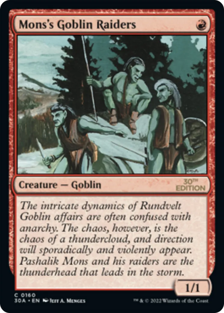 Mons's Goblin Raiders — 30th Anniversary Edition — Magic: The Gathering