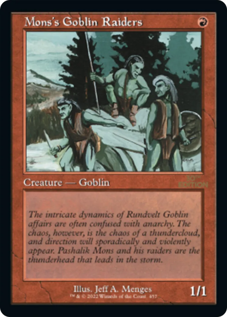 Mons's Goblin Raiders — 30th Anniversary Edition — Magic: The Gathering