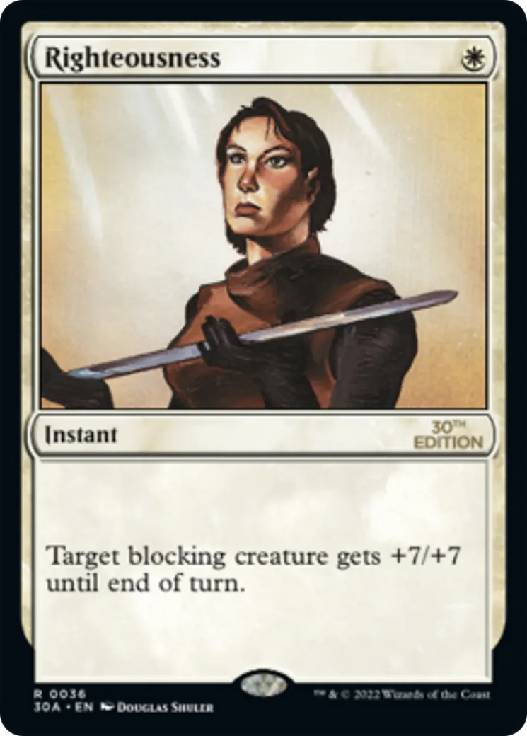 Righteousness — 30th Anniversary Edition — Magic: The Gathering