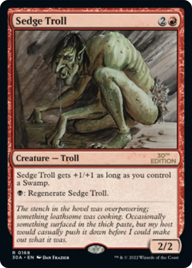 Sedge Troll — 30th Anniversary Edition — Magic: The Gathering