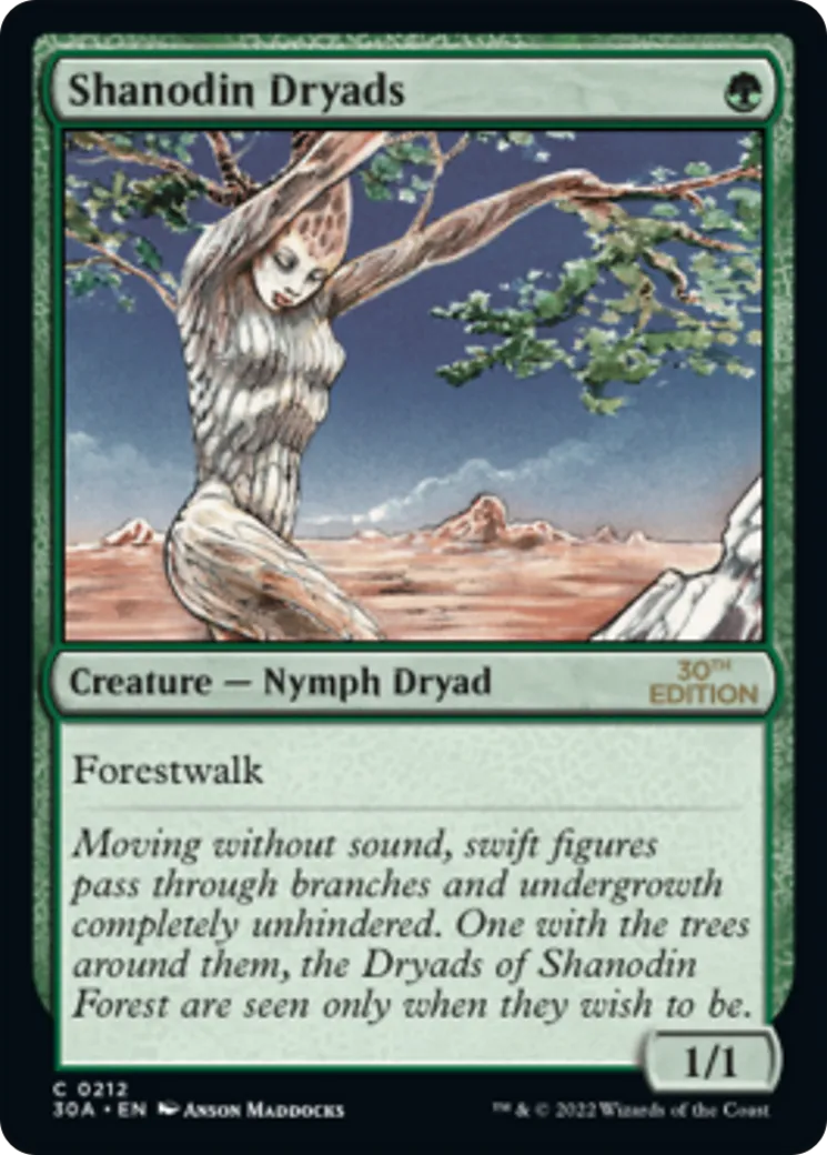 Shanodin Dryads — 30th Anniversary Edition — Magic: The Gathering
