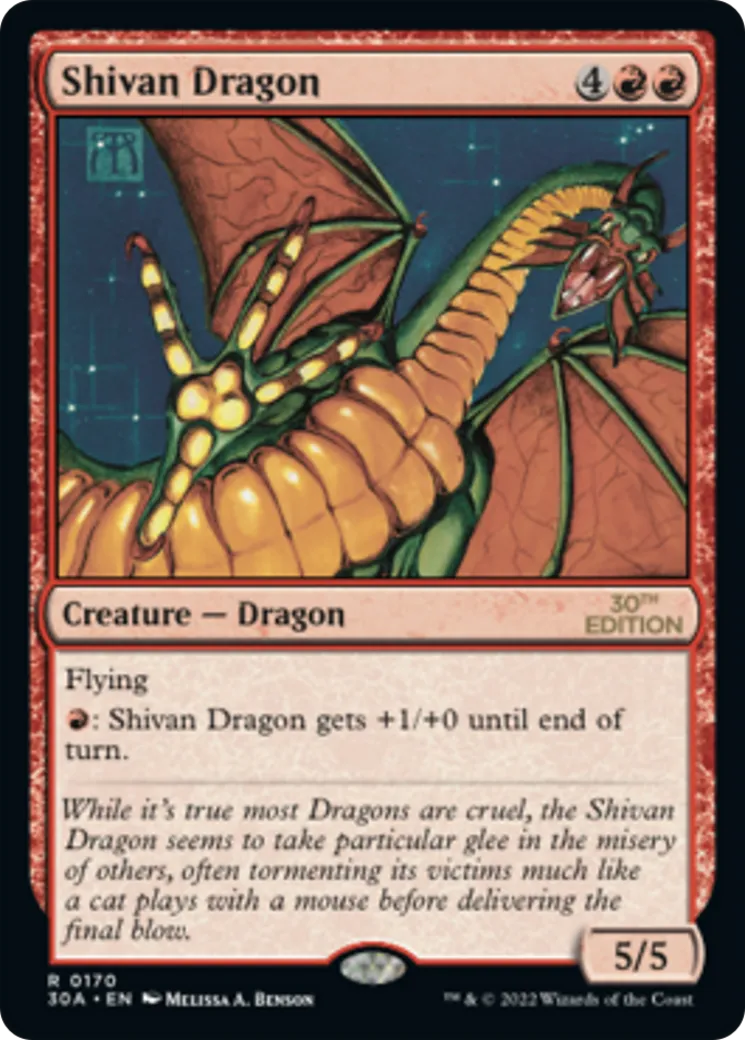 Shivan Dragon — 30th Anniversary Edition — Magic: The Gathering