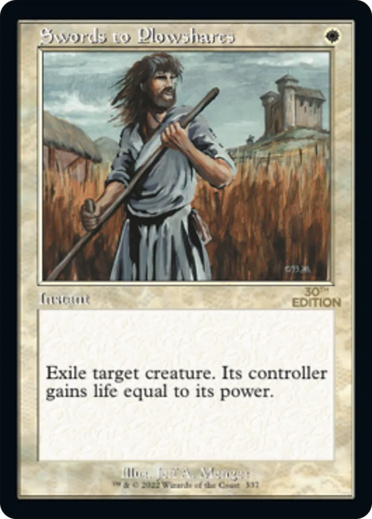 Swords to Plowshares — 30th Anniversary Edition — Magic: The Gathering