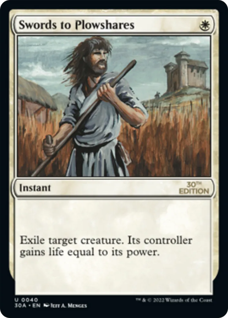 Swords to Plowshares — 30th Anniversary Edition — Magic: The Gathering