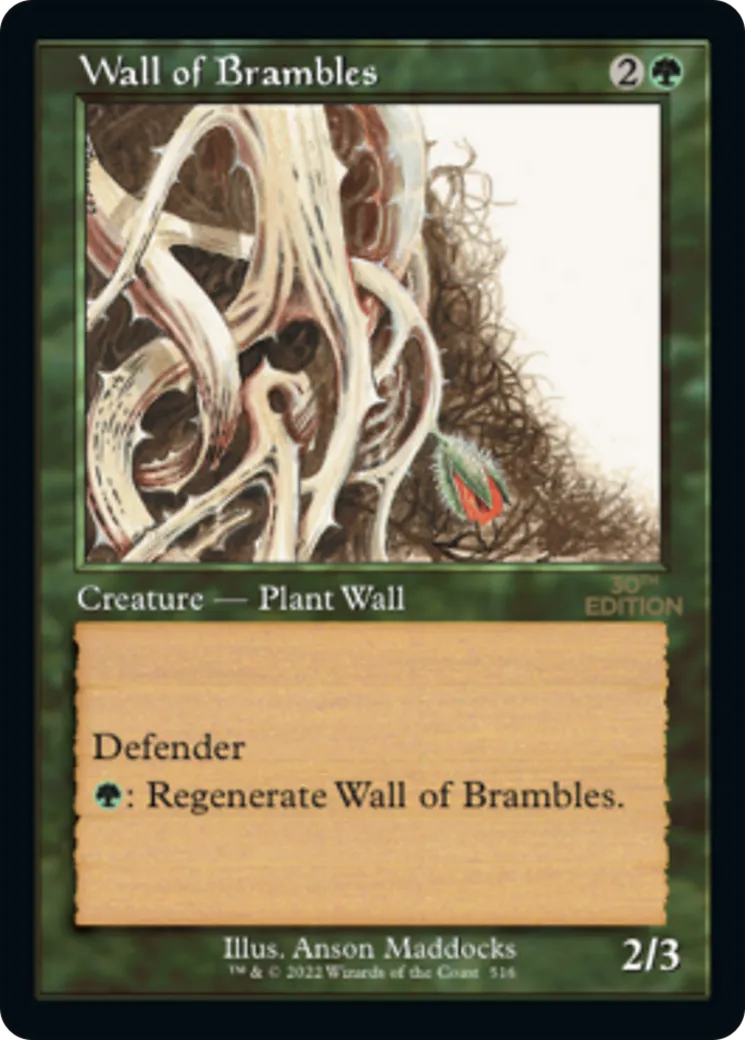 Wall of Brambles — 30th Anniversary Edition — Magic: The Gathering