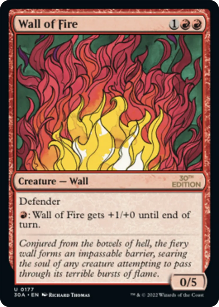 Wall of Fire — 30th Anniversary Edition — Magic: The Gathering
