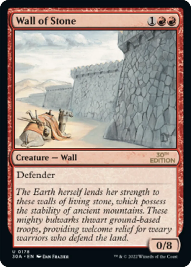 Wall of Stone — 30th Anniversary Edition — Magic: The Gathering