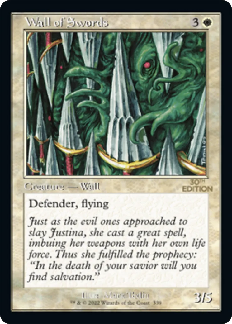 Mur d'épées — 30th Anniversary Edition — Magic: The Gathering