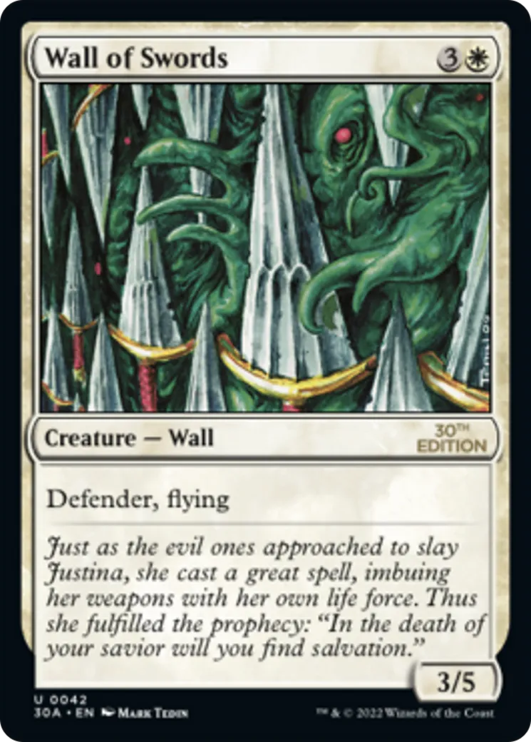 Wall of Swords — 30th Anniversary Edition — Magic: The Gathering