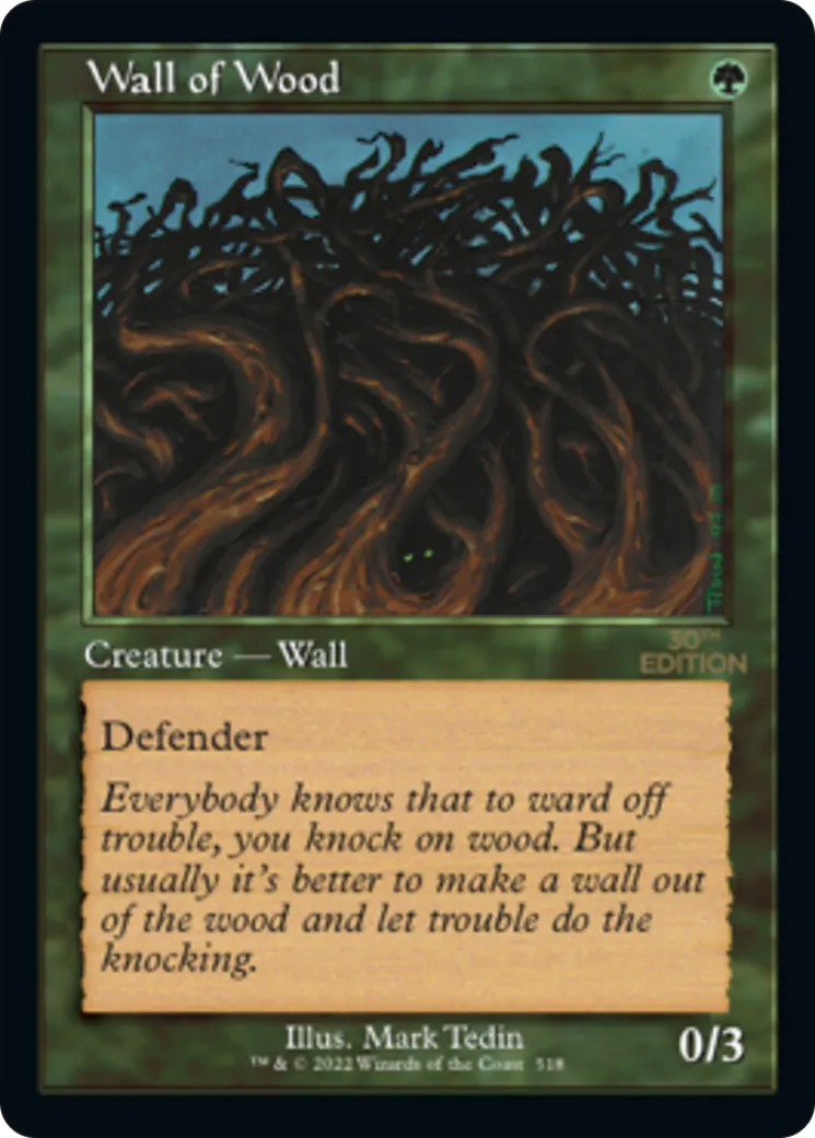 Wall of Wood — 30th Anniversary Edition — Magic: The Gathering