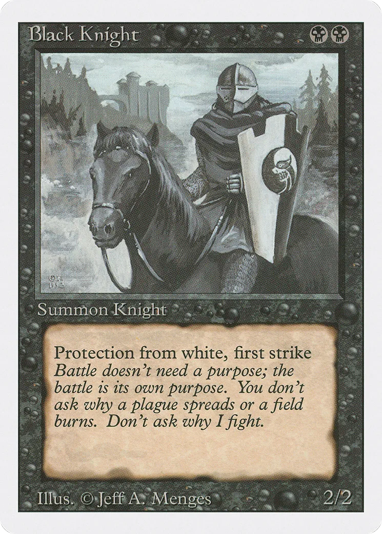 Black Knight — Revised Edition — Magic: The Gathering