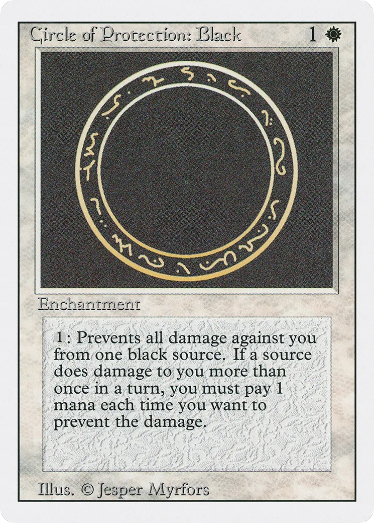 Circle of Protection: Black — Revised Edition — Magic: The Gathering