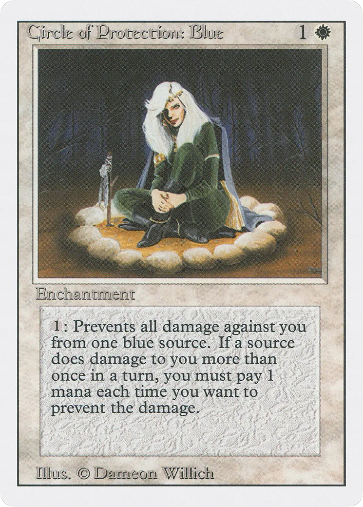 Circle of Protection: Blue — Revised Edition — Magic: The Gathering