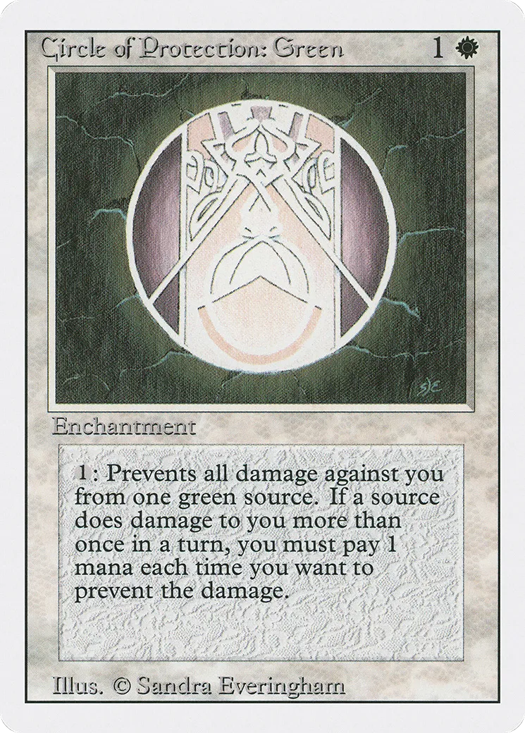 Cercle de protection : vert — Revised Edition — Magic: The Gathering