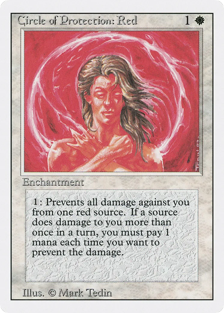 Circle of Protection: Red — Revised Edition — Magic: The Gathering