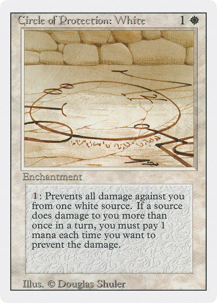 Cercle de protection : blanc — Revised Edition — Magic: The Gathering