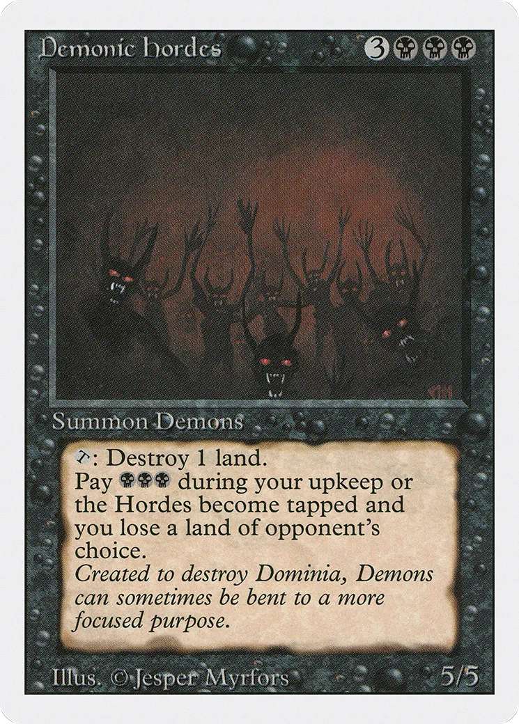 Demonic Hordes from Revised Edition - Magic: The Gathering