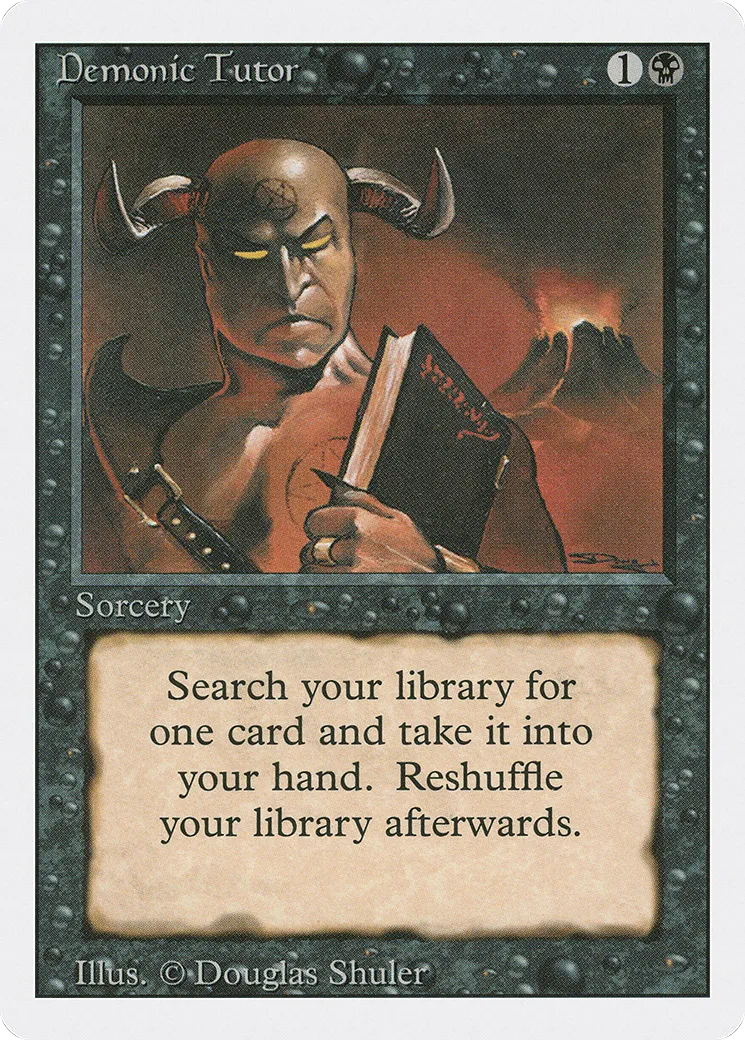 Demonic Tutor — Revised Edition — Magic: The Gathering
