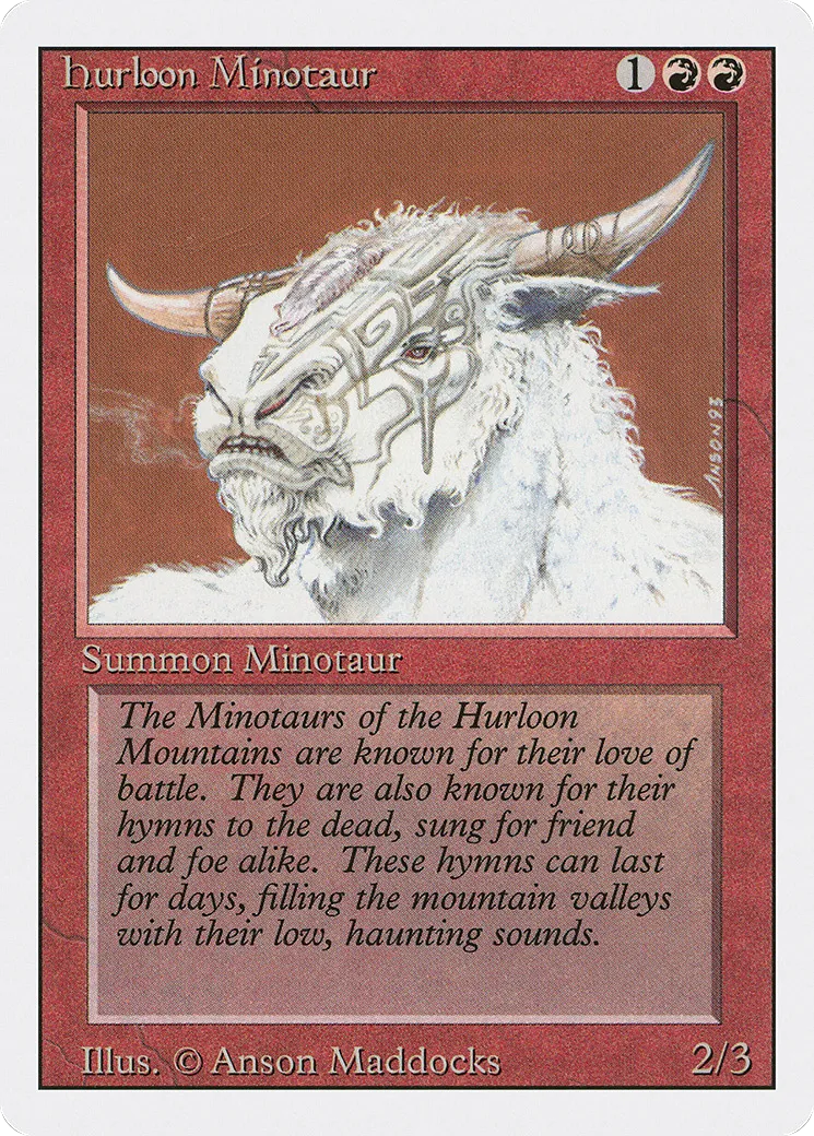 Minotaure de l'Hurloon — Revised Edition — Magic: The Gathering