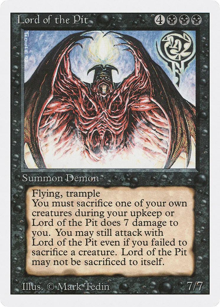Lord of the Pit — Revised Edition — Magic: The Gathering